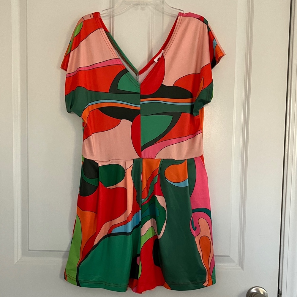 NWT Colorful Abstract Jumpsuit